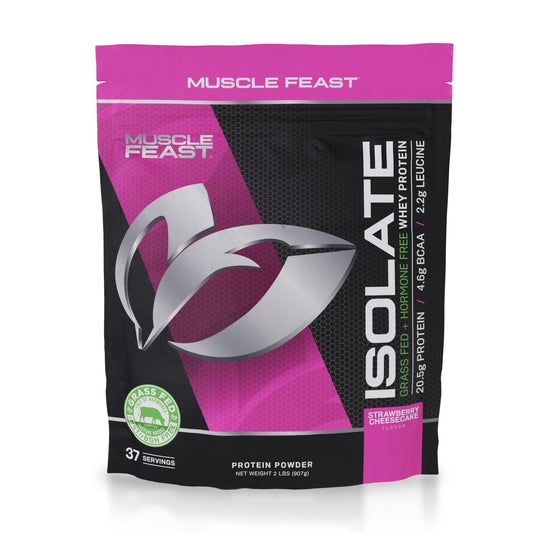 Muscle Feast Grass-Fed Whey Protein Isolate, All Natural Hormone Free Pasture Raised - NutriGlobal