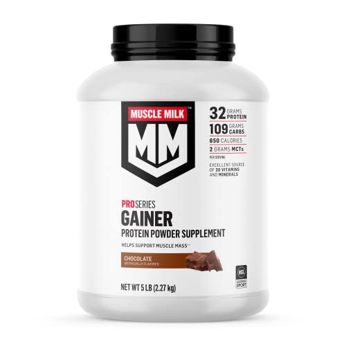 Muscle Milk Gainer Protein Powder, Chocolate, 32g Protein, 5 Pound - NutriGlobal