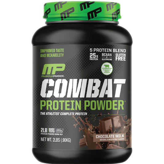 Muscle Pharm Combat Protein Powder, Fuels Muscles for Productive Workouts, 5 Protein - NutriGlobal