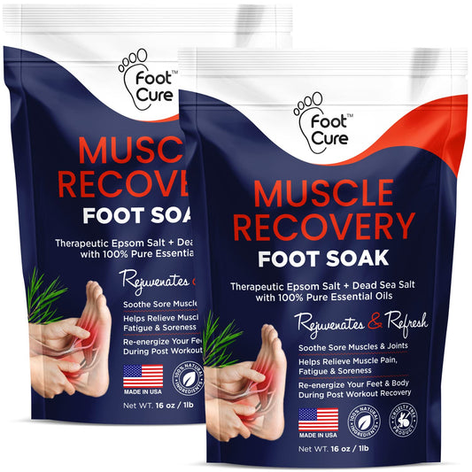 Muscle Relief Foot Soak with Epsom Salts - All Natural Salts for Post Workout Recovery - NutriGlobal