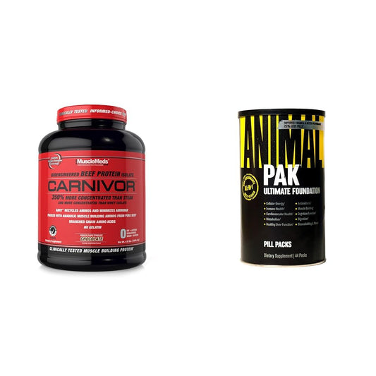 MuscleMeds, Carnivor Beef Protein Isolate Powder 56 Servings, Chocolate, 72 Ounce - NutriGlobal