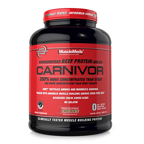 MuscleMeds, Carnivor Beef Protein Isolate Powder 56 Servings, Chocolate, 72 Ounce - NutriGlobal