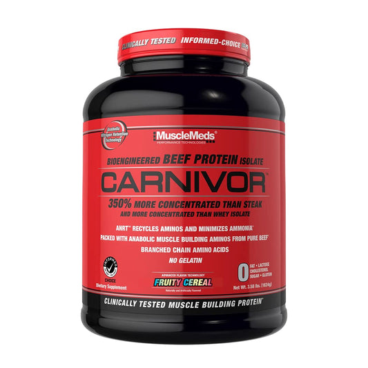 MuscleMeds Carnivor Beef Protein Isolate Powder, Fruit Punch, 4 lb - NutriGlobal