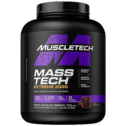 Muscletech Mass Gainer Mass-Tech Extreme 2000, Muscle Builder Whey Protein Powder - NutriGlobal