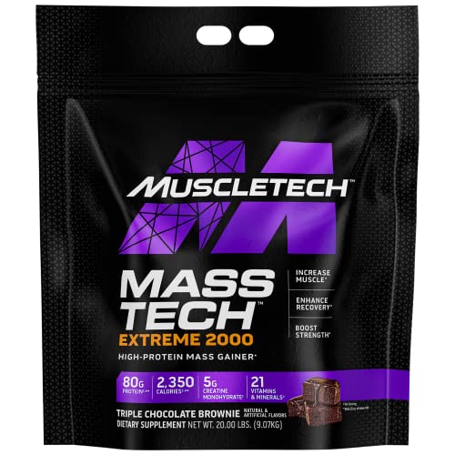 MuscleTech Mass Gainer Protein Powder, Mass-Tech Extreme 2000, Muscle Builder - NutriGlobal
