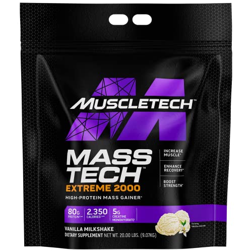 MuscleTech Mass Gainer Protein Powder, Mass-Tech Extreme 2000, Muscle Builder - NutriGlobal