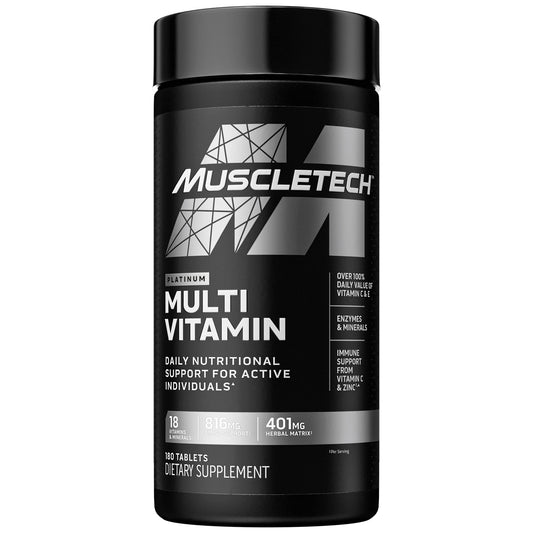 Muscletech Multivitamin for Men & Women Platinum Multivitamin | Vitamin C for Immune - NutriGlobal