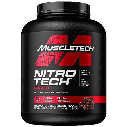 MuscleTech Nitro-Tech Ripped Lean Whey Protein Powder Whey Protein Isolate Weight - NutriGlobal
