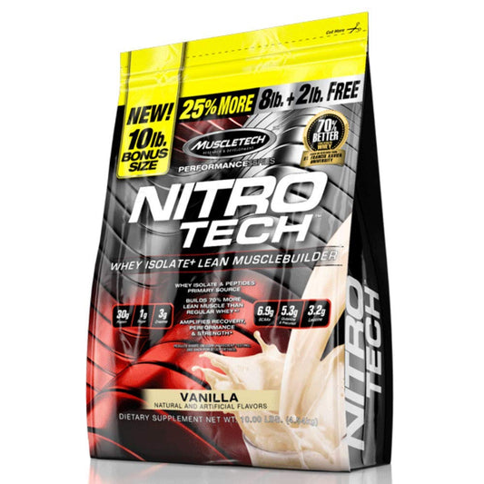 MuscleTech Nitro-Tech Whey Protein Powder Isolate & Peptides | Protein - NutriGlobal