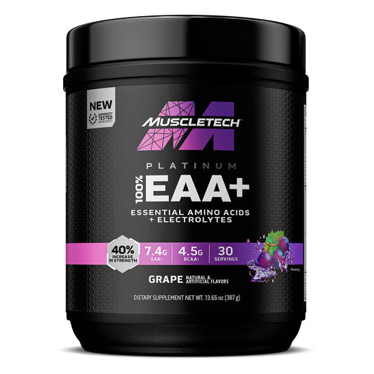 MuscleTech | Platinum 100% EAA+ |Essential Amino Acids | Muscle Strength Builder - NutriGlobal