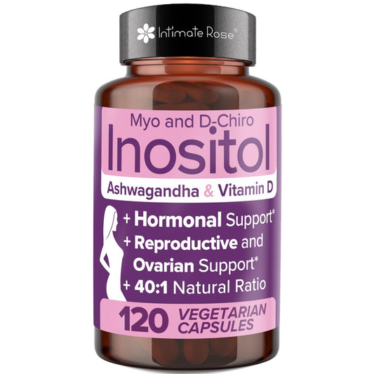Myo-Inositol & D-Chiro Inositol 40:1 Blend + Vitamin D3 + Ashwagandha - Vegan Capsule - NutriGlobal