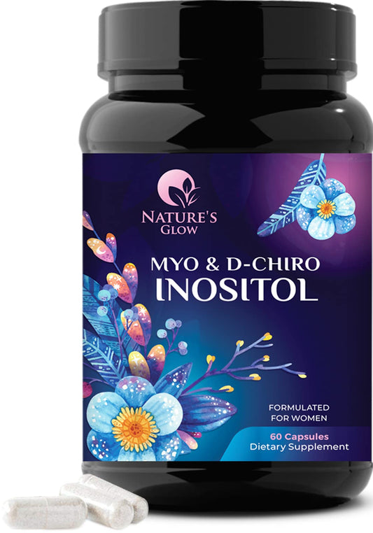 Myo-Inositol & D-Chiro Inositol Blend - 30 Day Supply, Premium 40:1 Ratio, Hormone Sup - NutriGlobal