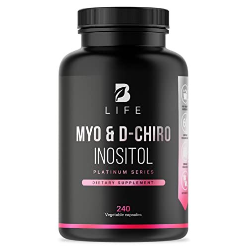 Myo-Inositol & D-Chiro Inositol by B Life - 240 Capsules | Made in USA | 40:1 Ratio - NutriGlobal
