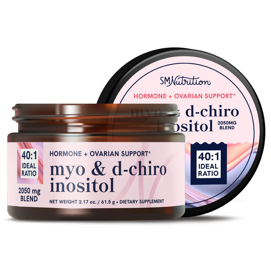 Myo-Inositol & D-Chiro Inositol Powder | Hormone Balance for Women | Ideal 40:1 Ratio - NutriGlobal