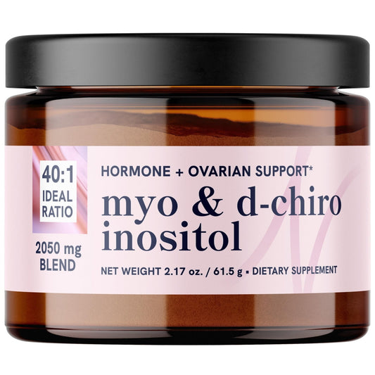 Myo-Inositol & D-Chiro Inositol Powder | Hormone Balance for Women | Ideal 40:1 Ratio | Myo 2000mg, D Chiro 50mg | Regulate Menstrual Cycle and Support Ovarian Health | 30 Servings, 2.17 oz. - NutriGlobal