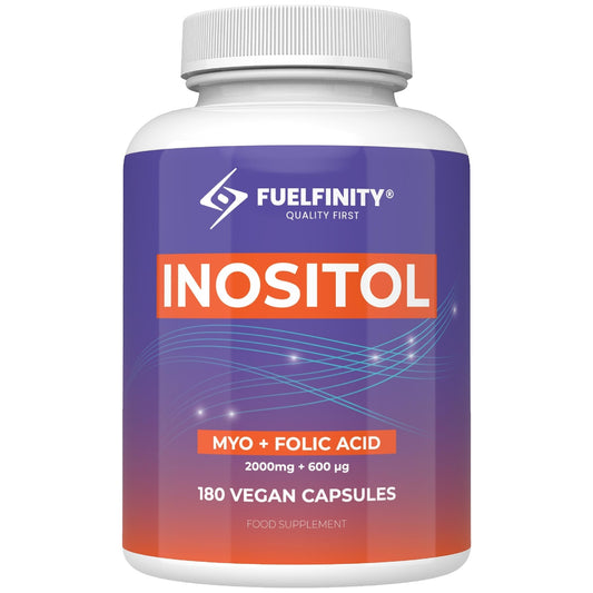 Myo-Inositol & Folic Acid | 2000mg Inositol | 180 Capsules | PCOS and Fertility Supplement - NutriGlobal