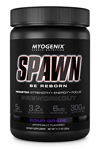 Myogenix Amino Energy Pre Workout Powder Spawn Sour Grape Flavored BCAAs Amino - NutriGlobal