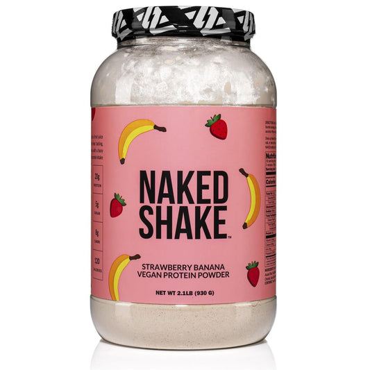 NAKED nutrition Naked Shake - Vegan Protein Powder, Strawberry Banana - Flavored Plant - NutriGlobal