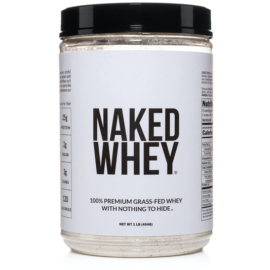 Naked Nutrition Naked Whey 1Lb - Only 1 Ingredient, Grass Fed Whey Protein Powder - NutriGlobal