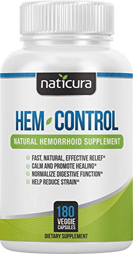 Naticura Hem-Control Natural Hemorrhoid Supplement - Vegan Herbal Supp - NutriGlobal