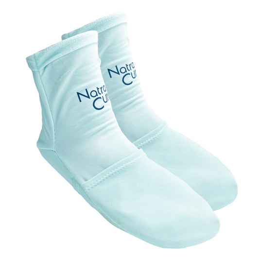 NatraCure Cold Therapy Socks - Reusable Gel Ice Frozen Slippers for Feet - NutriGlobal