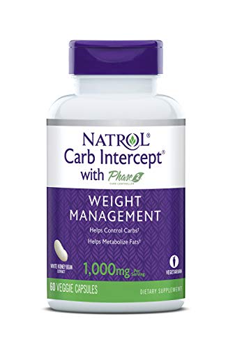 Natrol Carb Intercept with Phase 2 Carb Controller Capsules, White Kidney (Pack of 12) - NutriGlobal