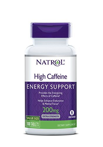 Natrol High Caffeine Tablets, Energy Support, Helps Enhance Endurance - NutriGlobal