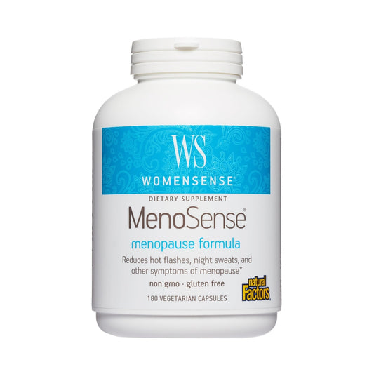 Natural Factors WomenSense MenoSense - Dietary Supplement with Black Cohosh, Chasteberry & Dong Quai - Menopause & Perimenopause Support Supplement - 180 Vegetarian Capsules (90 Servings) - NutriGlobal