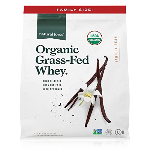 Natural Force Grass Fed Organic Whey Protein Powder – Non GMO Verified, Humane - NutriGlobal