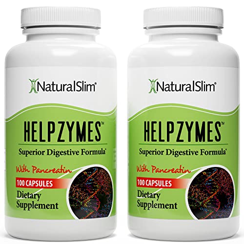 NaturalSlim Helpzymes Digestive Enzymes for Digestion, Bloating, Gas Reli - NutriGlobal