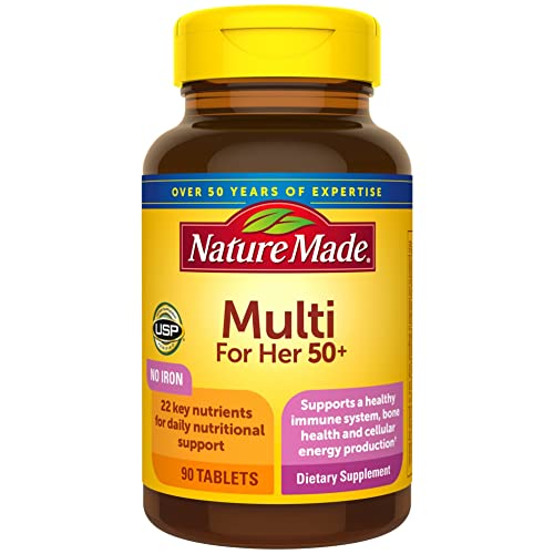 Nature Made Multivitamin For Her 50+ with No Iron, Womens Multivitamin for Daily Nutrition - NutriGlobal