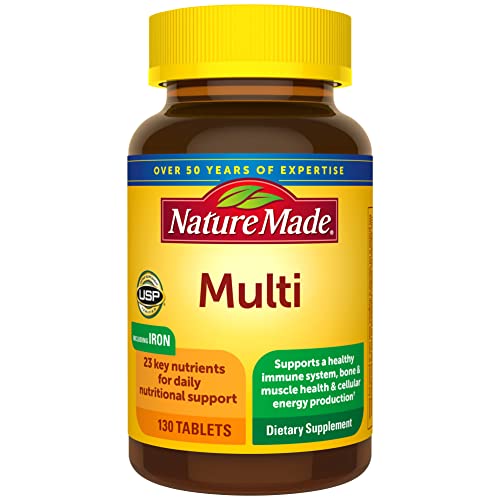 Nature Made Multivitamin Tablets with Iron, Multivitamin for Women and Men - NutriGlobal