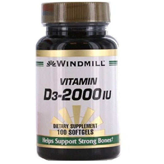Nature Made Vitamin D3 2000 IU Tablets 100 ea (Pack of 2) - NutriGlobal