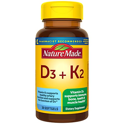 Nature Made Vitamin D3 K2, 5000 IU (125 mcg) Vitamin D, Dietary Supplement for Bone - NutriGlobal