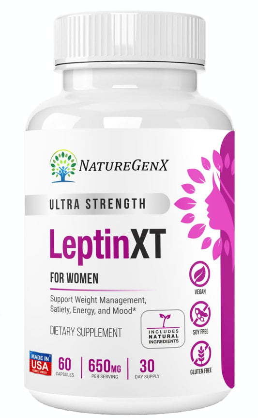 NatureGenX LeptinXT - Leptin Supplements for Weight Loss for Women - Extra Strength - NutriGlobal