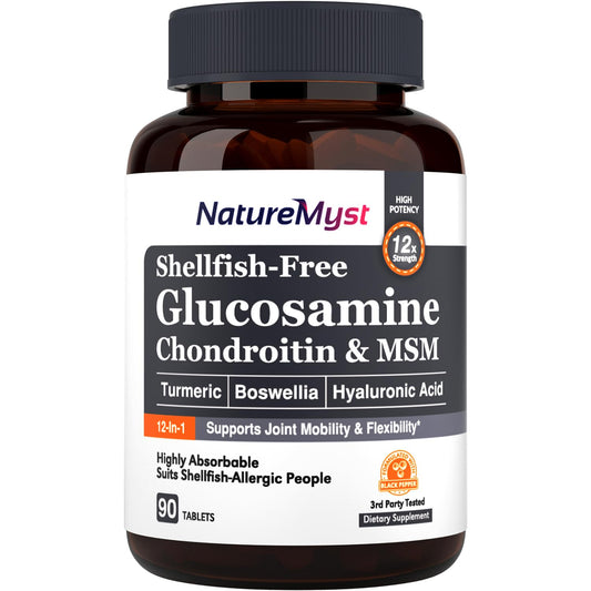 NatureMyst Glucosamine Chondroitin & MSM, Turmeric, Boswellia, Collagen, Hyaluronic - NutriGlobal