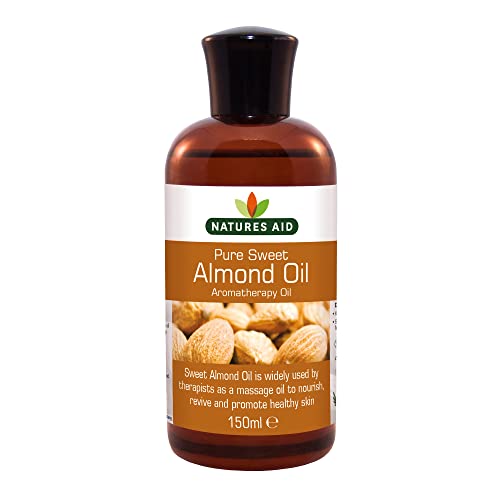 Natures Aid Almond Oil, Pure, Sweet Almond Oil, Massage Oil, Suited to Dry, Sensitive Skin - NutriGlobal