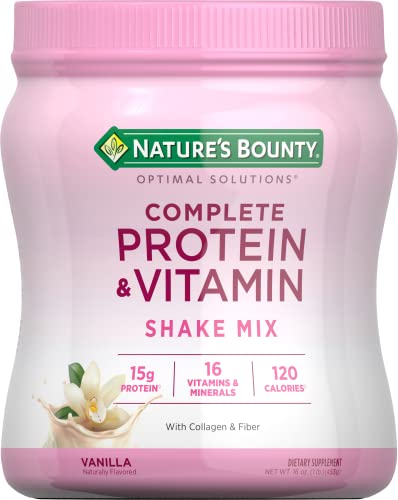 Nature's Bounty Complete Protein & Vitamin Shake Mix with Collagen & Fiber, Contains - NutriGlobal