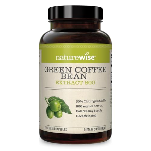 NatureWise Green Coffee Bean Extract - Pure Green Coffee Bean Capsules 800mg - NutriGlobal