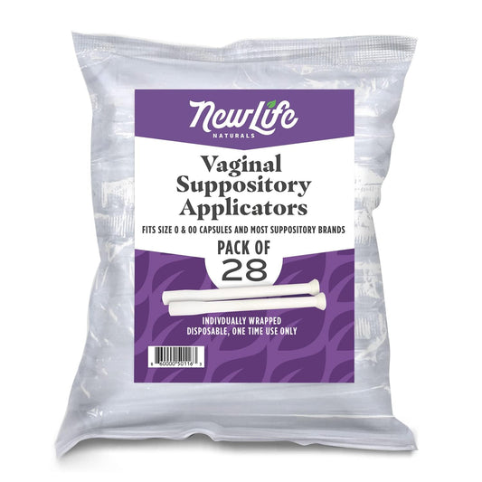 NewLife Naturals Vaginal Suppository Applicators for Boric Acid Suppositories, Size 0 & 00 Capsules, and Pills & Tablets – Individually Wrapped Disposable Applicators – Pack of 28 (Made in USA) - NutriGlobal
