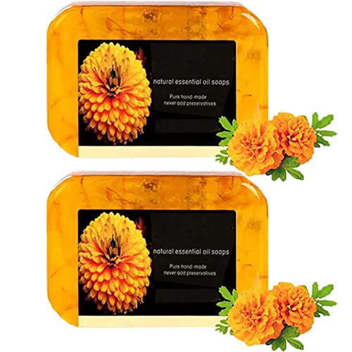 NHIKLATA 2PCS Turmeric Handmade Soap, Natural Organic Ginger Soap, Lymphatic - NutriGlobal