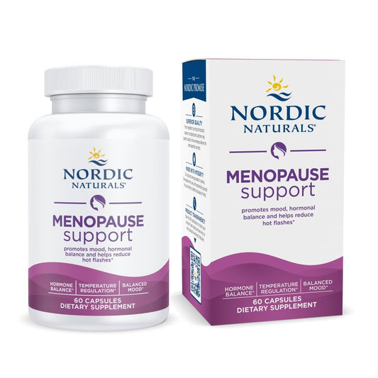 Nordic Naturals Menopause Support -Unflavored - 60 Capsules - Women’s Hormone-Support Supplement for Menopause, Mood Balance & Hot-Flash Support - Plant-Based Herbs and Phytoestrogens - 30 Servings - NutriGlobal