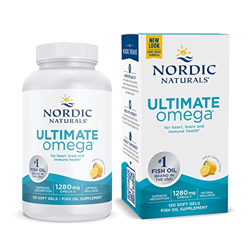 Nordic Naturals Ultimate Omega, Lemon Flavor - 120 Soft Gels - 1280 mg Omega-3 - NutriGlobal