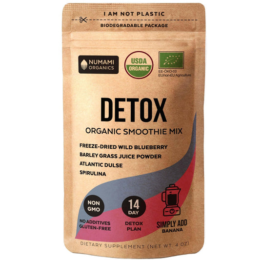 Numami Organic Detox Blueberry Smoothie Powder with Healthy Spirulina, Atlantic Dulse - NutriGlobal