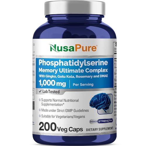 NusaPure Phosphatidylserine Memory Ultimate Complex 1000mg 200 Vegetarian Caps - NutriGlobal
