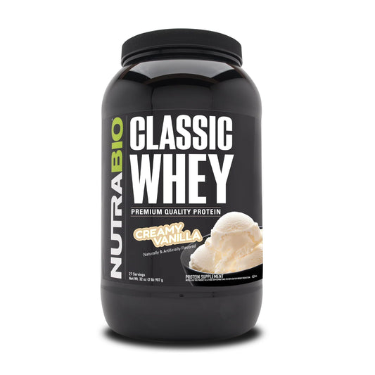 NutraBio Classic Whey Protein Powder- 25G of Protein Per Scoop - Full-Spectrum Amino - NutriGlobal