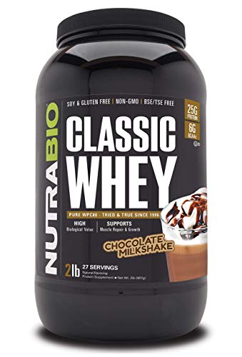NutraBio Classic Whey Protein Powder- 25G of Protein Per Scoop - No Fillers, Artificial - NutriGlobal