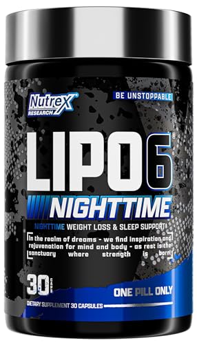 Nutrex Lipo 6 Nighttime Fat Burner | Melatonin Sleep Aid & Weight Loss Diet Pills - NutriGlobal
