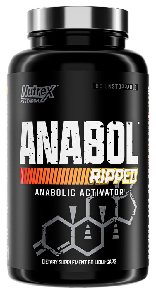 Nutrex Research Anabol Ripped Anabolic Muscle Builder for Men, 2-in-1 Muscle Builder and Shredding Supplement, (60 Count) - NutriGlobal