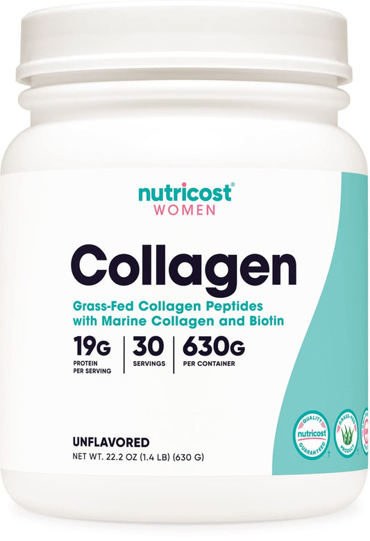 Nutricost Collagen for Women 30 Servings (Unflavored) - Grass-Fed Collagen Peptides - NutriGlobal